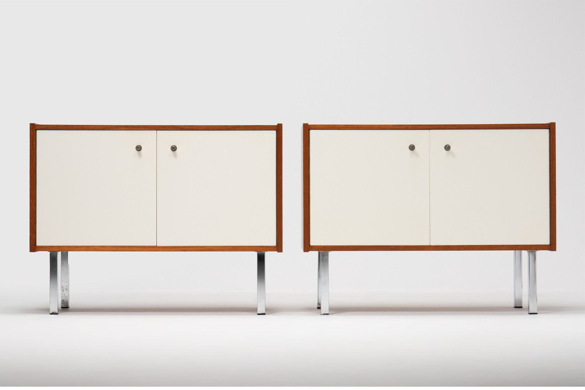 PAIR OF BEDSIDE CABINETS - 60'S Anton Slotboom Lockwood