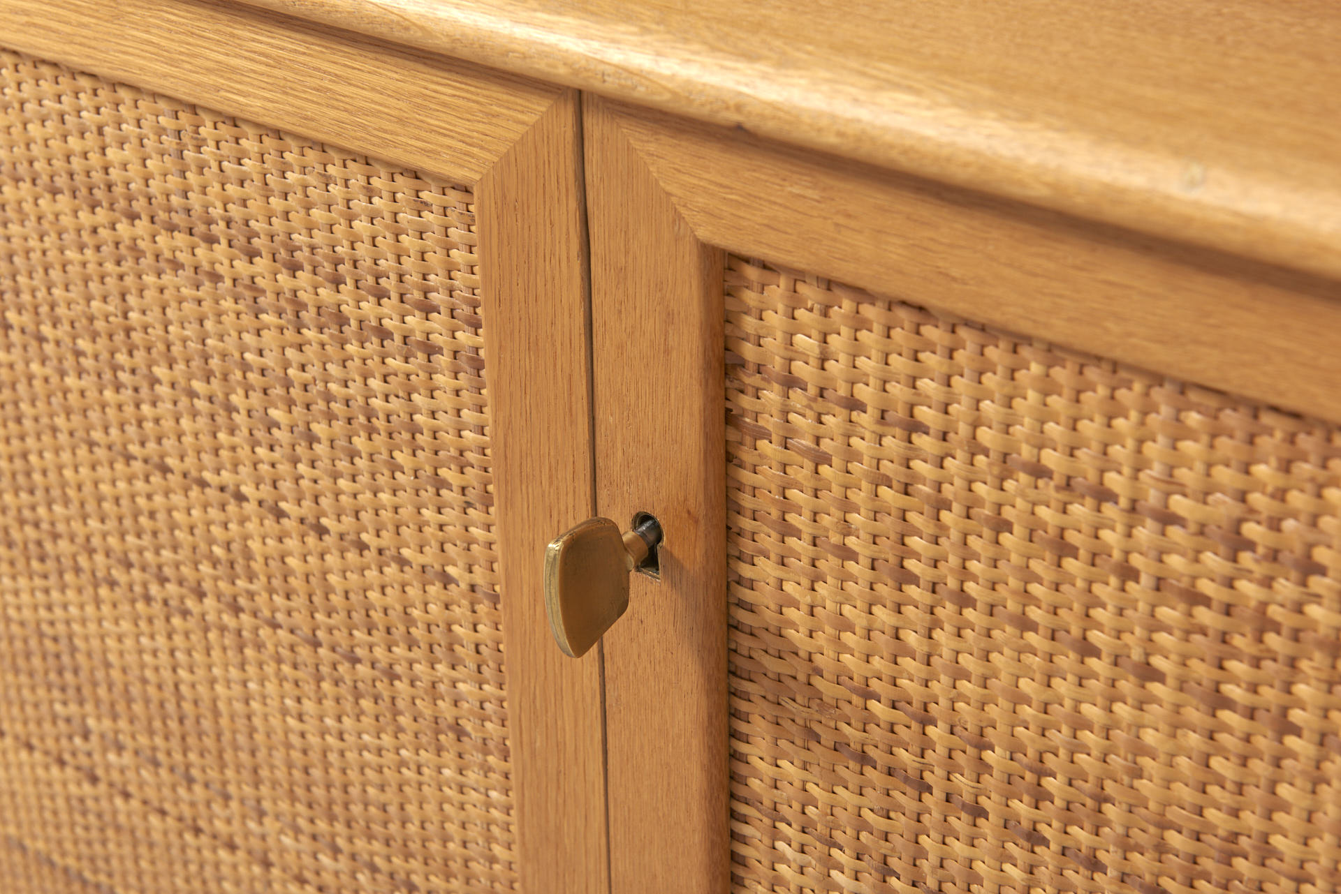 modest furniture vintage 1644 alf svensson cabinet rattan doors 02