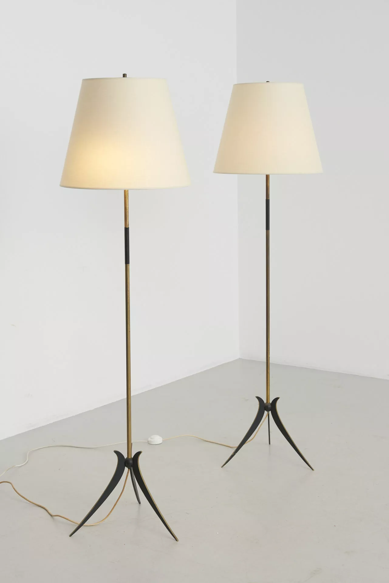 1950's Italian brass floor lamp in Antique Floor Lamps