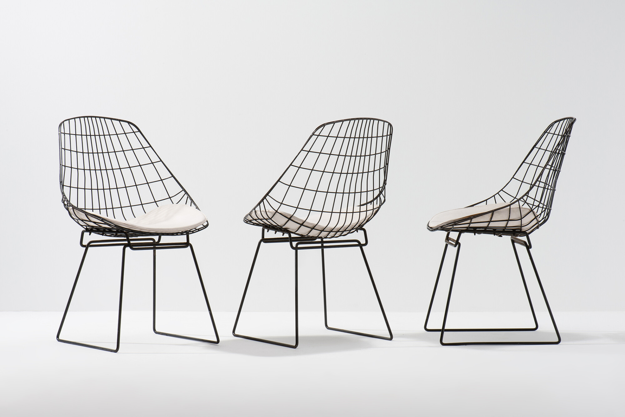 SET OF 8 - 'SM05' WIRE CHAIRS Cees Braakman Pastoe