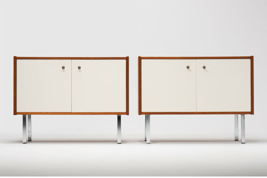 PAIR OF BEDSIDE CABINETS - 60'S Anton Slotboom Lockwood