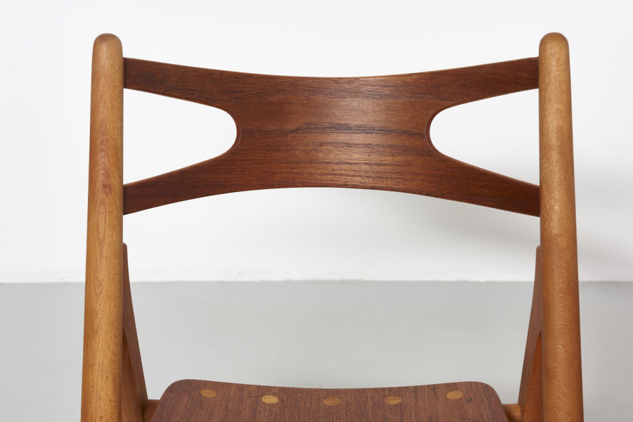 modest furniture vintage 1825 hans wegner sawbuck chairs teak and oak carl hansen 07