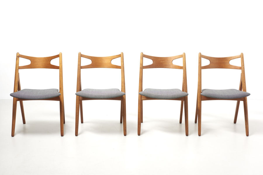 modestfurniture-vintage-2131-hans-wegner-sawbuck-chairs-ch-2901