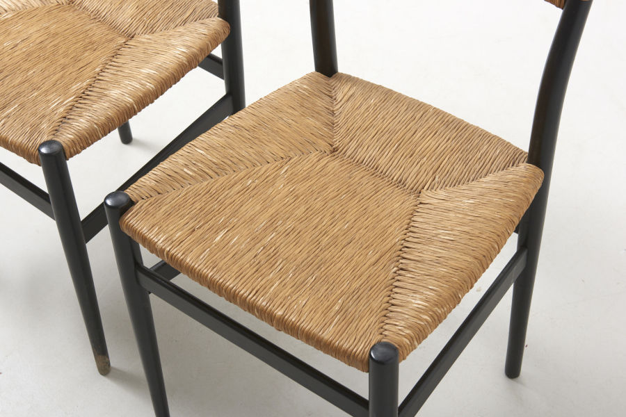 modestfurniture-vintage-2551-pair-black-dining-chairs-paper-cord05