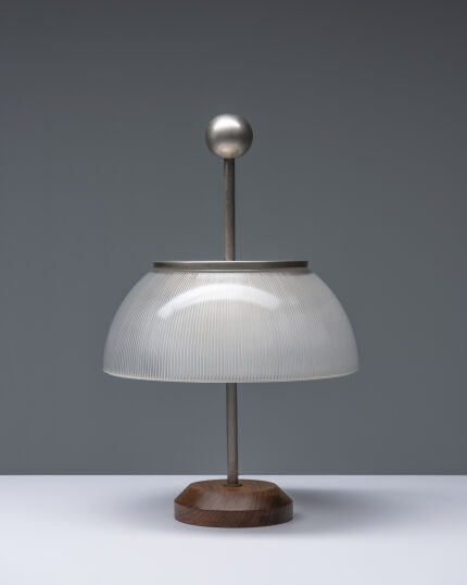 3517sergio-mazza-artemide-table-lampglass-dome-wooden-frame