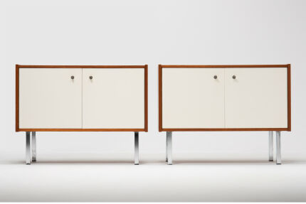 PAIR OF BEDSIDE CABINETS - 60'S Anton Slotboom Lockwood