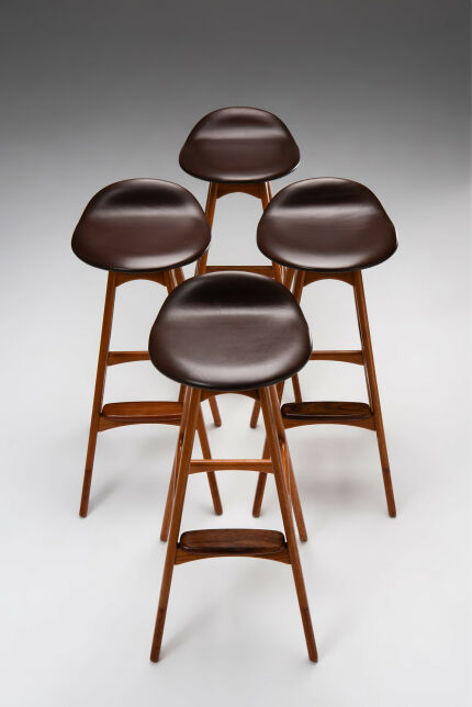 SET OF 4 - BARSTOOL - MOD. 61 Erik Buch O.D. Møbler