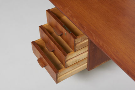 modest furniture vintage 1502 danish desk in teak with oak legs 04