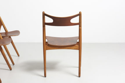 modest furniture vintage 1825 hans wegner sawbuck chairs teak and oak carl hansen 05