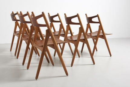 modest furniture vintage 1825 hans wegner sawbuck chairs teak and oak carl hansen 08