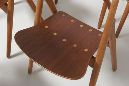 modest furniture vintage 1825 hans wegner sawbuck chairs teak and oak carl hansen 11