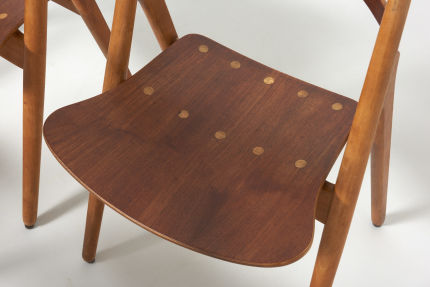 modest furniture vintage 1825 hans wegner sawbuck chairs teak and oak carl hansen 12