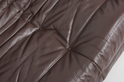 modest furniture vintage 1846 togo ligne roset brown leather 06
