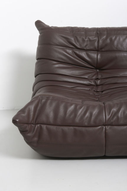 modest furniture vintage 1846 togo ligne roset brown leather 07
